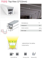 1-5M Led Neon Tube Light Flexible Sleeve Waterproof For Individually Addressable WS2811 WS2812B WS2813 WS2815 SK6812 RGB Strip