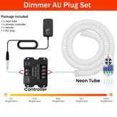 Dimmable LED Neon Tube 360 Degree Round Reticulate Flexible Silicone Tape 240LEDs Waterproof LED Strip Light 12V 24V