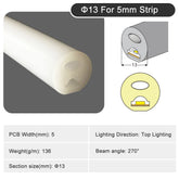 Round Neon Sign Silica Gel Covering Tube Flexible Soft Lamp Rope For 5/6/8/10mm WS2811 WS2812B LED Strip Light IP67 Waterproof