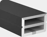 Tuba Silikonowa Płaska P2010 CZARNA dla Taśm LED COB do 15mm