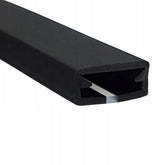 Tuba Silikonowa Płaska P1305 CZARNA dla Taśm LED COB do 10mm