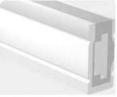 Silicone side tube B0410 for COB LED strips up to 5mm