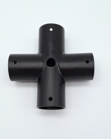 Czarna złączka krzyż do D25