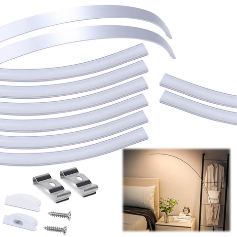 ALISTER 3.3FT Flexible Silver LED Aluminum Channel with Milky White LED Cover Lens U106 WW