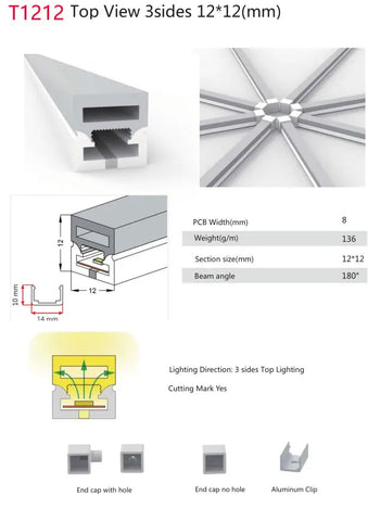 1-5M Led Neon Tube Light Flexible Sleeve Waterproof For Individually Addressable WS2811 WS2812B WS2813 WS2815 SK6812 RGB Strip