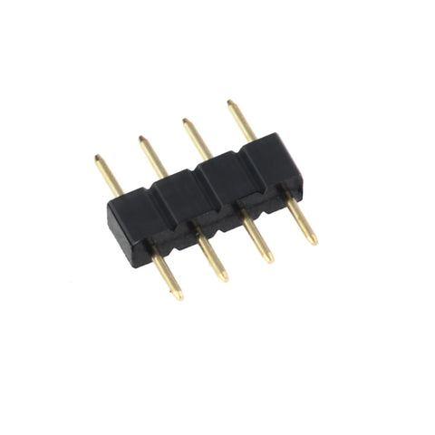 10PCS LED Connector Adapter 3Pin 4Pin Needle Male Type Double Connector For RGB 3528 5050 Led Strip Light