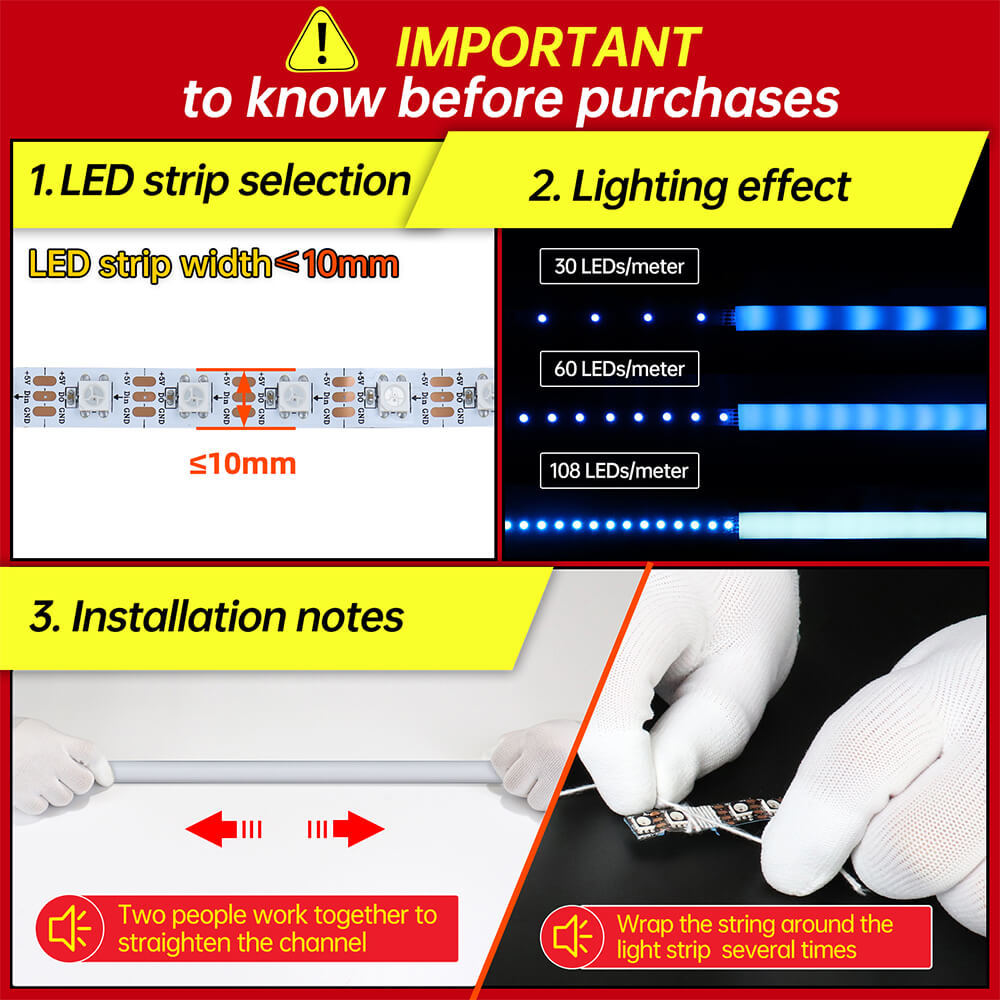 ALISTER 16.5Ft/5M Silicone LED Channel System Flexible Tube USC2