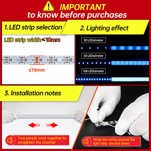 ALISTER 16.5Ft/5M Silicone LED Channel System Flexible Tube USC2