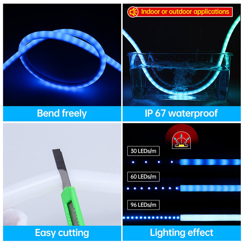 ALISTER 16.5Ft/5M Silicone LED Channel System Flexible Tube USC2