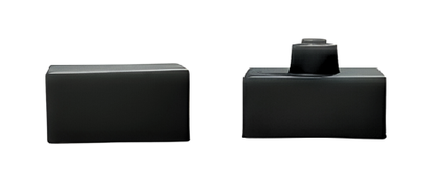 Silicone end caps for the flat tube P2010 Black