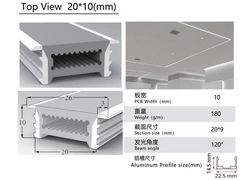 Neon Sign Silica Gel Covering Tube for WS2811 WS2812B SK6812 LED Light Strip Recessed Light Silicone Channel