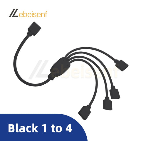 4P 5P 6P RGB RGBW RGBCCT LED Strip Controller Sync Expansion Splitter Cable 4Pin 5Pin 2.54mm 6Pin 2.0mm 1 to 2 3 4 5 Black/White
