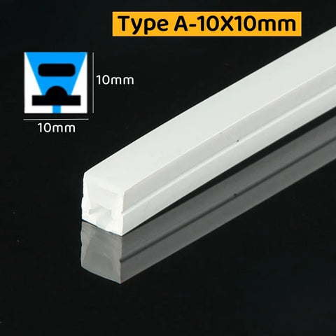 Embedded Flexible Neon Silicone Tube LED Rope Lamp Waterproof Diffuser Channel WS2811 WS2812B Outdoor Linear Ribbon Strip Lights