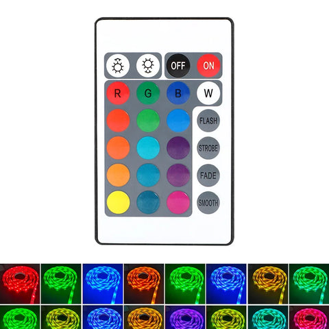 24 Keys Mini RGB IR Wireless Remote Controller ONLY For W28 Series Globe Bulbs RGB Light Lamp LED Strip Lights Without Battery