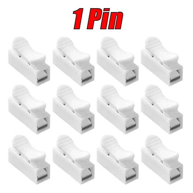 Spring Quick Connectors 100-1000PCS/lot CH-2 220V Electrical Crimp Terminals Block Splice Cable Clamp Fit LED Strip Light