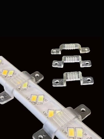 COB LED Strip Light Fasteners Fix Clips Buckle for Fixing 24V 110V 220V RGB Neon Tape Plastic Connector Lighting Accessories