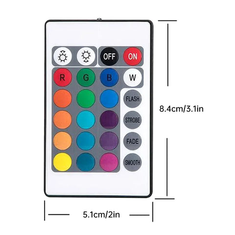 24 Keys Mini RGB IR Wireless Remote Controller ONLY For W28 Series Globe Bulbs RGB Light Lamp LED Strip Lights Without Battery