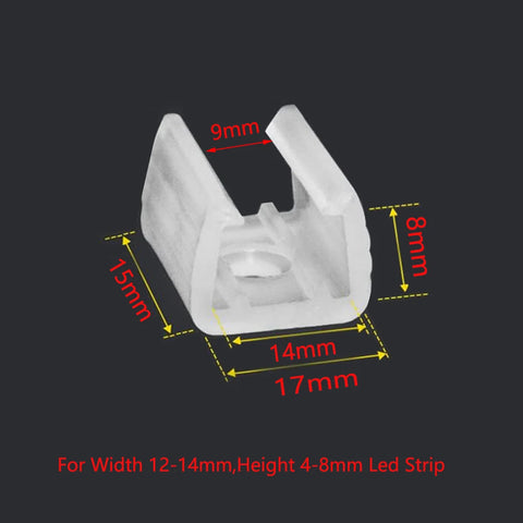 Neon LED Strip Light Fastener Clips COB LED Connector 5050 2835 Flexible Mounting Fixer for Fixing RGB LED Tape Clips