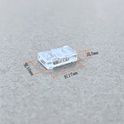 2p Dupont Male To 8mm Ultra thin crystal buckle，LED Strip Connector 2835 SMD.COB Clamp Clips 2pin Extension Wire Terminal 15cm1M