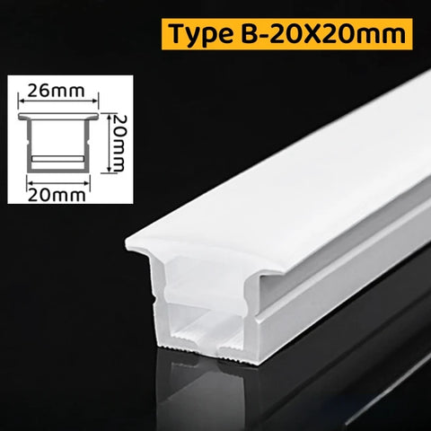 Embedded Flexible Neon Silicone Tube LED Rope Lamp Waterproof Diffuser Channel WS2811 WS2812B Outdoor Linear Ribbon Strip Lights