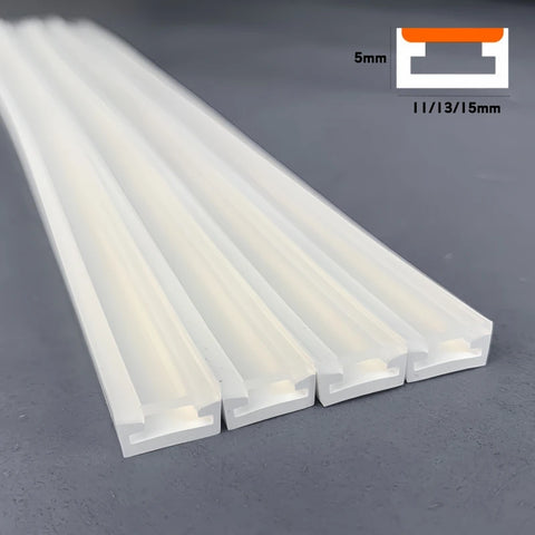1m-20m Ultra-thin LED Neon Silicone Tube Flexible Rope Lamp T1105/1305/1505 Channel Diffuser For 5050 WS2812B Ribbon Strip Light