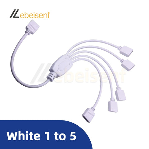 4P 5P 6P RGB RGBW RGBCCT LED Strip Controller Sync Expansion Splitter Cable 4Pin 5Pin 2.54mm 6Pin 2.0mm 1 to 2 3 4 5 Black/White