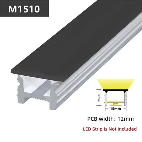 Recessed Black Silicone Tube LED Neon Light Flexible Rope Channel Diffuser WS2811 WS2812B Outdoor Waterproof Ribbon Strip Lights