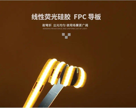 COB LED Strip 528LEDs/m High Density Flexible COB LED Lights DC12V/24V;RA90;3000K/4000K/6000K/red/green/cold blue etc color