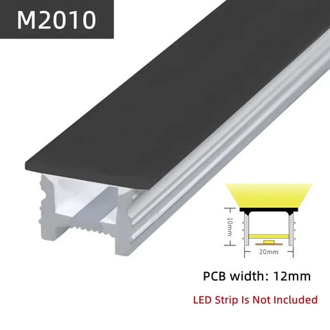 Recessed Black Silicone Tube LED Neon Light Flexible Rope Channel Diffuser WS2811 WS2812B Outdoor Waterproof Ribbon Strip Lights