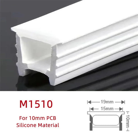 Recessed Black Silicone Tube LED Neon Light Flexible Rope Channel Diffuser WS2811 WS2812B Outdoor Waterproof Ribbon Strip Lights