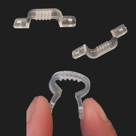 COB LED Strip Light Fasteners Fix Clips Buckle for Fixing 24V 110V 220V RGB Neon Tape Plastic Connector Lighting Accessories