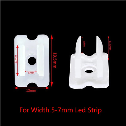 Neon LED Strip Light Fastener Clips COB LED Connector 5050 2835 Flexible Mounting Fixer for Fixing RGB LED Tape Clips