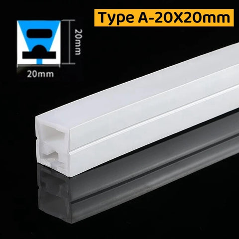 Embedded Flexible Neon Silicone Tube LED Rope Lamp Waterproof Diffuser Channel WS2811 WS2812B Outdoor Linear Ribbon Strip Lights