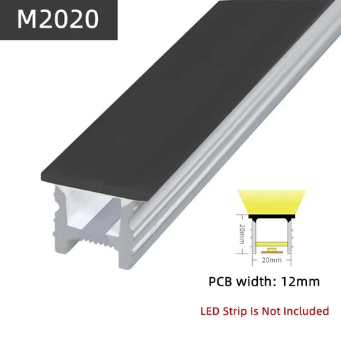 Recessed Black Silicone Tube LED Neon Light Flexible Rope Channel Diffuser WS2811 WS2812B Outdoor Waterproof Ribbon Strip Lights