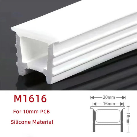 Recessed Black Silicone Tube LED Neon Light Flexible Rope Channel Diffuser WS2811 WS2812B Outdoor Waterproof Ribbon Strip Lights