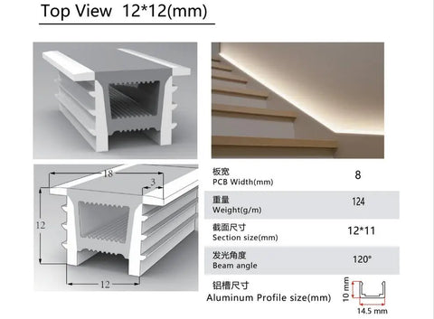 Neon Sign Silica Gel Covering Tube for WS2811 WS2812B SK6812 LED Light Strip Recessed Light Silicone Channel