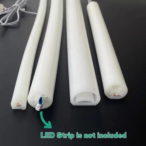 Round Flexible LED Neon Rope Lamp Silicone Tube 180/270/360° Tape Lamp Diffuser For WS2811 WS2815 Outdoor Decor Neon Strip Light