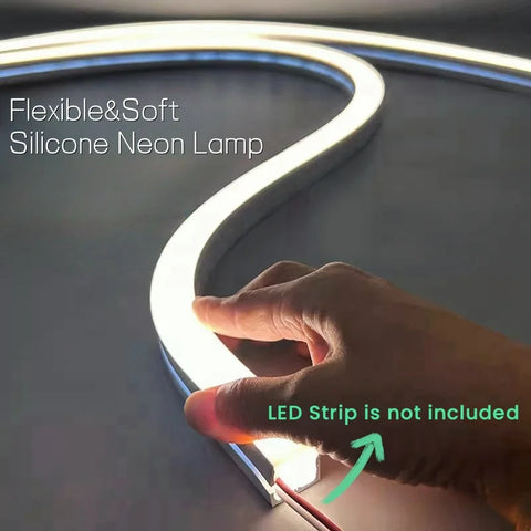 Embedded Flexible Neon Silicone Tube LED Rope Lamp Waterproof Diffuser Channel WS2811 WS2812B Outdoor Linear Ribbon Strip Lights