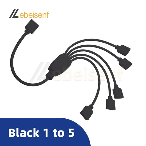 4P 5P 6P RGB RGBW RGBCCT LED Strip Controller Sync Expansion Splitter Cable 4Pin 5Pin 2.54mm 6Pin 2.0mm 1 to 2 3 4 5 Black/White