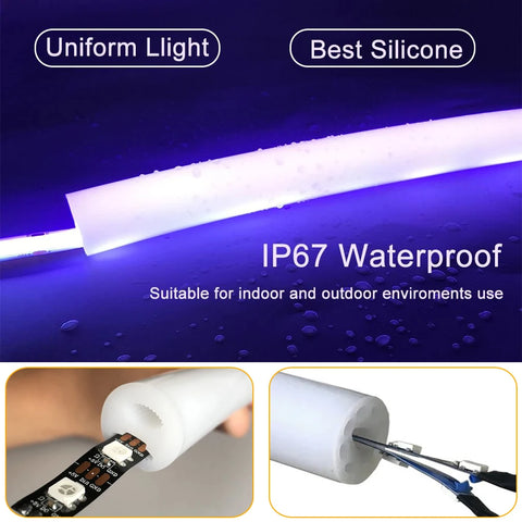 Round Silicone Neon Sign Flexible Silica Gel Tube 270 360 Degree Led Sleeve IP67 Waterproof For WS2811 WS2812 SK6812 Strip Light
