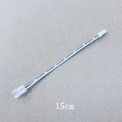 2p Dupont Male To 8mm Ultra thin crystal buckle，LED Strip Connector 2835 SMD.COB Clamp Clips 2pin Extension Wire Terminal 15cm1M