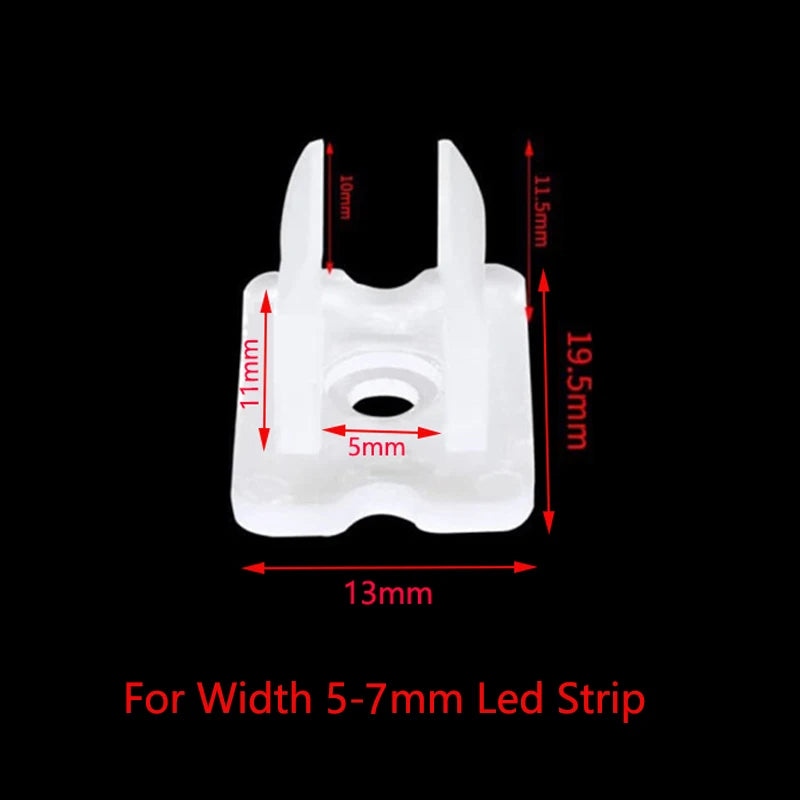 Neon LED Strip Light Fastener Clips COB LED Connector 5050 2835 Flexible Mounting Fixer for Fixing RGB LED Tape Clips