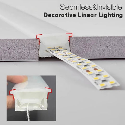 Embedded Flexible Neon Silicone Tube LED Rope Lamp Waterproof Diffuser Channel WS2811 WS2812B Outdoor Linear Ribbon Strip Lights