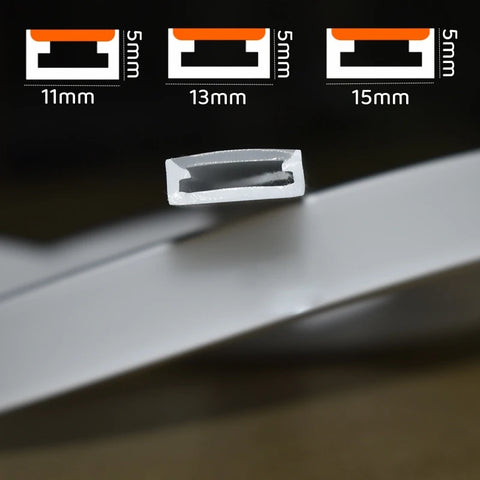 1m-20m Ultra-thin LED Neon Silicone Tube Flexible Rope Lamp T1105/1305/1505 Channel Diffuser For 5050 WS2812B Ribbon Strip Light