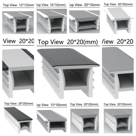 Neon Sign Silica Gel Covering Tube for WS2811 WS2812B SK6812 LED Light Strip Recessed Light Silicone Channel