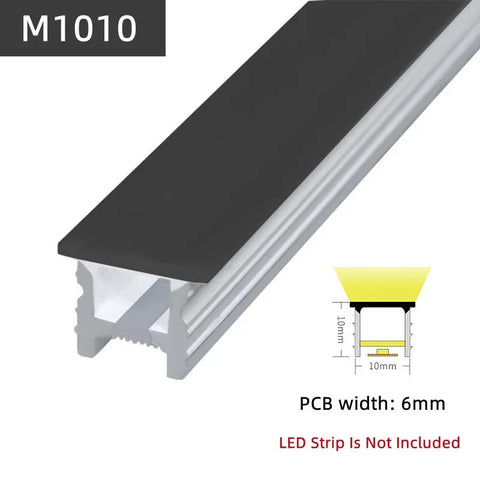 Recessed Black Silicone Tube LED Neon Light Flexible Rope Channel Diffuser WS2811 WS2812B Outdoor Waterproof Ribbon Strip Lights