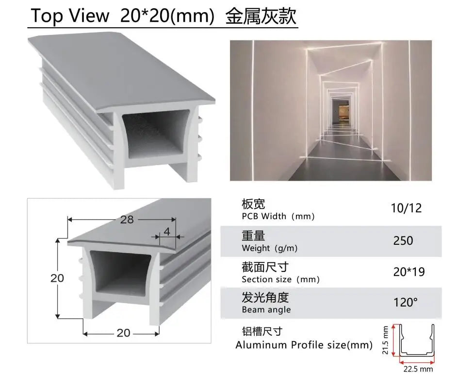 Neon Sign Silica Gel Covering Tube for WS2811 WS2812B SK6812 LED Light Strip Recessed Light Silicone Channel