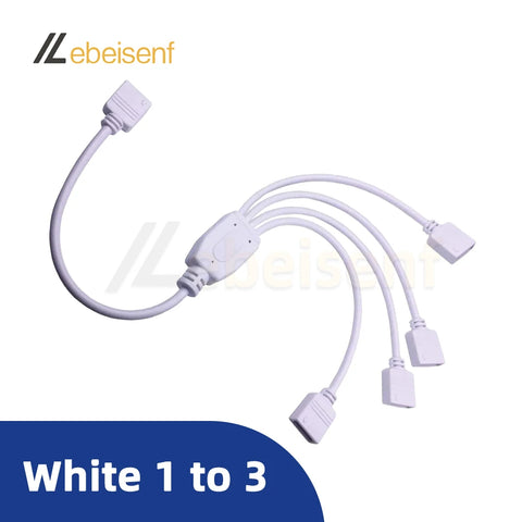 4P 5P 6P RGB RGBW RGBCCT LED Strip Controller Sync Expansion Splitter Cable 4Pin 5Pin 2.54mm 6Pin 2.0mm 1 to 2 3 4 5 Black/White
