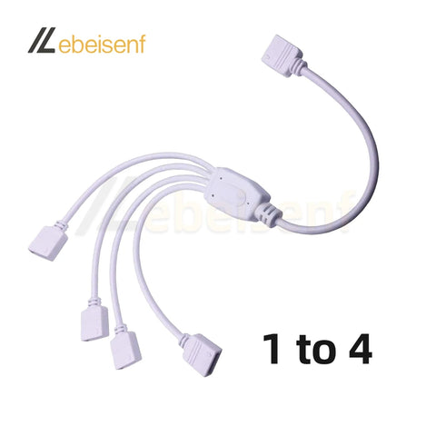 4P 5P 6P RGB RGBW RGBCCT LED Strip Controller Sync Expansion Splitter Cable 4Pin 5Pin 2.54mm 6Pin 2.0mm 1 to 2 3 4 5 Black/White