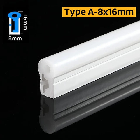 Embedded Flexible Neon Silicone Tube LED Rope Lamp Waterproof Diffuser Channel WS2811 WS2812B Outdoor Linear Ribbon Strip Lights